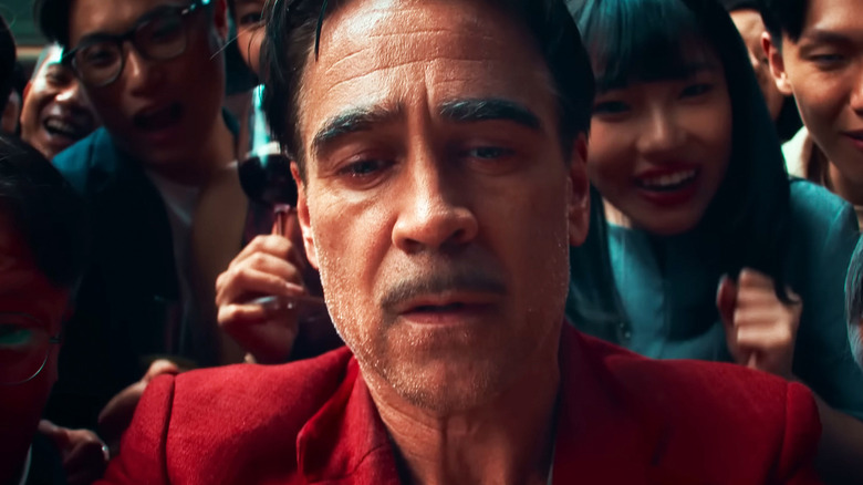 Colin Farrell as Lord Doyle is seen in closeup in Ballad of a Small Player