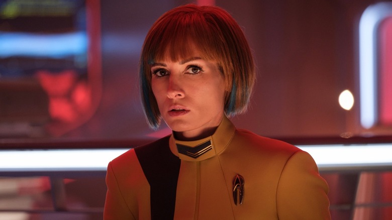 Lieutenant Ya on the bridge of the U.S.S. Athena in Star Trek: Starfleet Academy