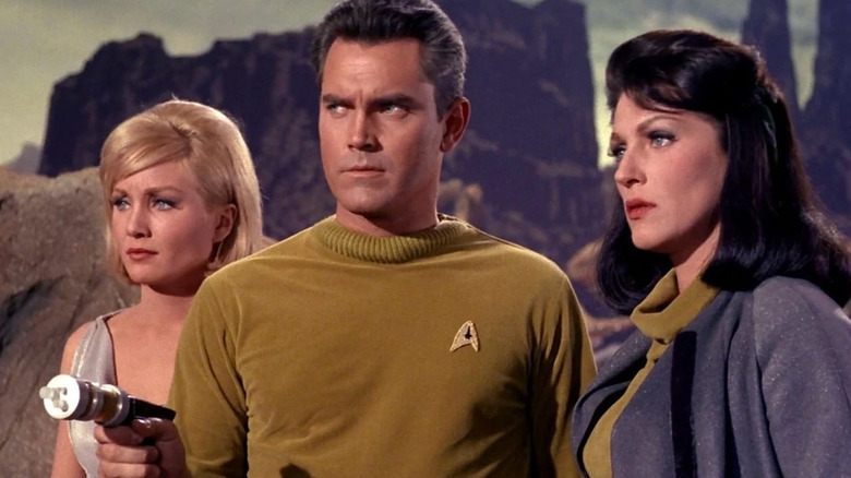 Hunter with Susan Oliver and Majel Marrett in The Cage