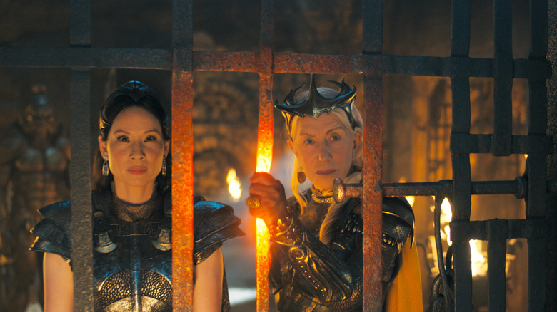 Lucy Liu and Helen Mirren in Shazam! Fury of the Gods