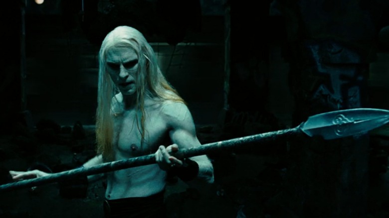 Elf Prince Nuada training with a spear in Hellboy II: The Golden Army