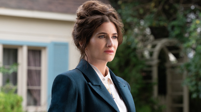 Agatha standing outside her house in Agatha All Along