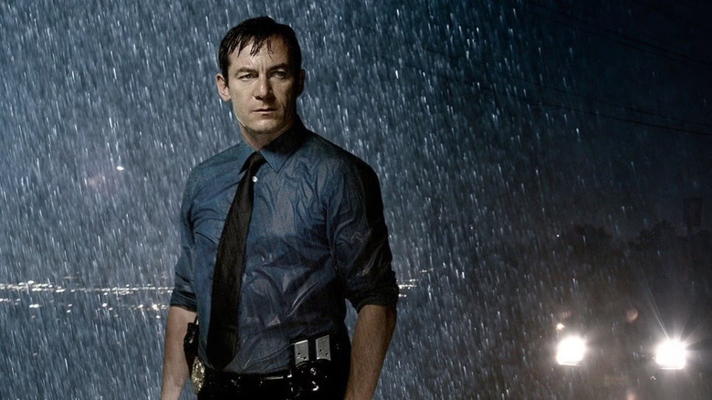 Detective Britten in the rain in Awake