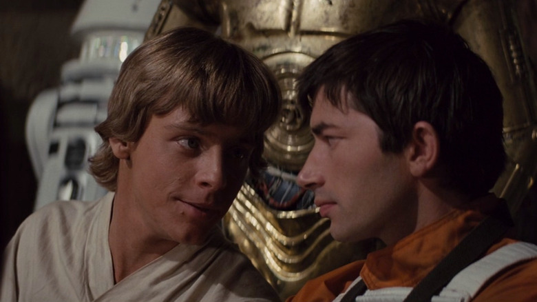 Mark Hamill and Garrick Hagon in Star Wars: A New Hope