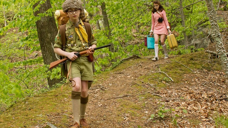 Moonrise Kingdom, Sam and Suzy in the woods