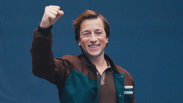 Skyler Gisondo's Jimmy Olsen raises his fist in Superman preview shot