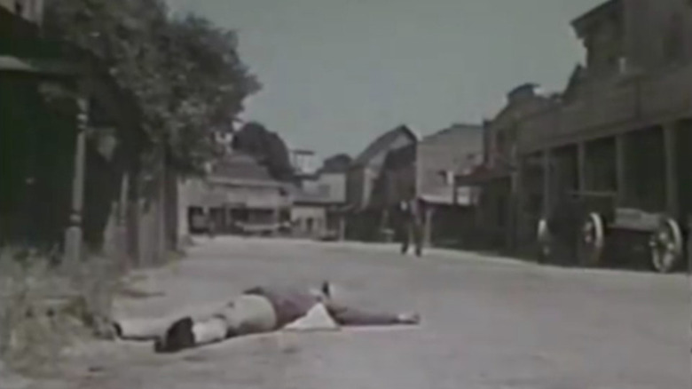 Dead Marshal Matt Dillon in Gunsmoke