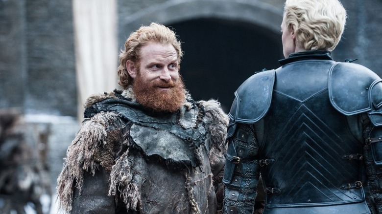 Kristofer Hivju and Gwendoline Christie on Game of Thrones