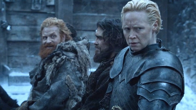Kristofer Hivju and Gwendoline Christie on Game of Thrones