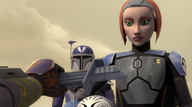 Bo-Katan receives the Darksaber