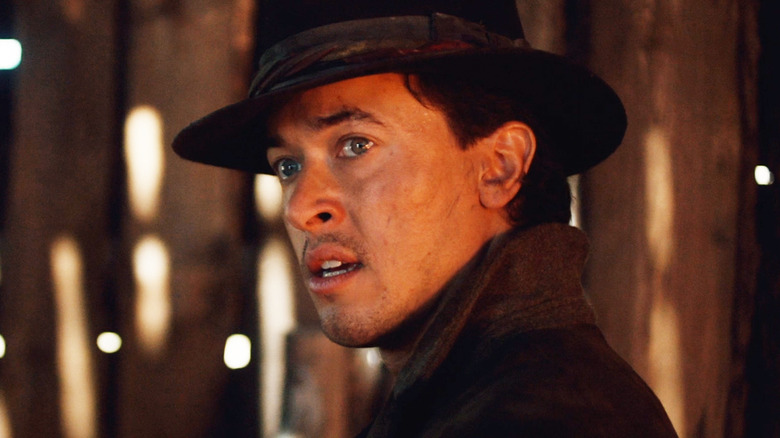 Tom Blyth's Henry McCarty/Billy the Kid looks instense in closeup in Billy the Kid