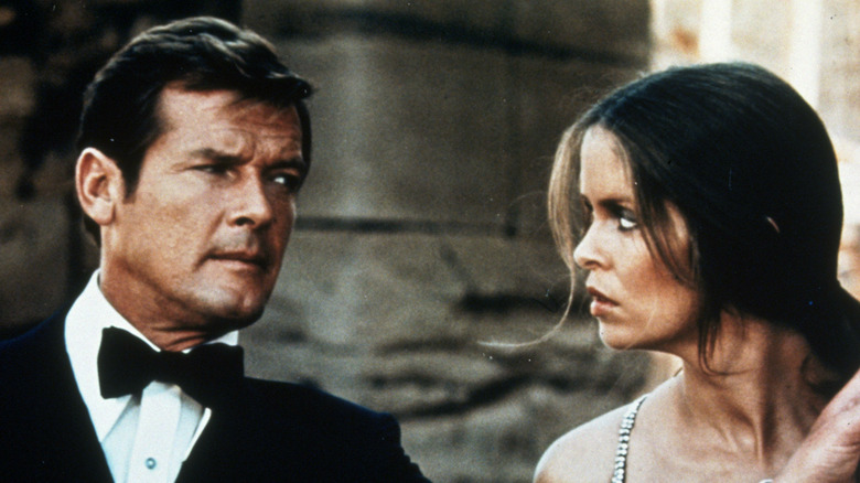 Roger Moore and Barbara Bach in The Spy Who Loved Me