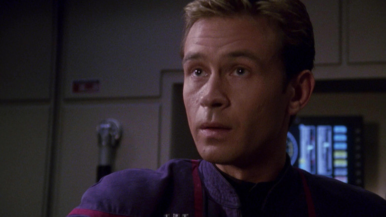 A closeup of Charles "Trip" Tucker III on Star Trek: Enterprise