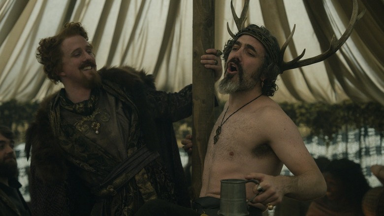 Lyonl dancing half naked to a song in A Knight of the Seven Kingdoms