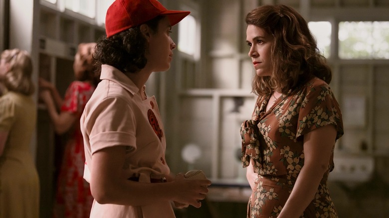 Roberta Colindrez and Abbi Jacobson in A League of Their Own