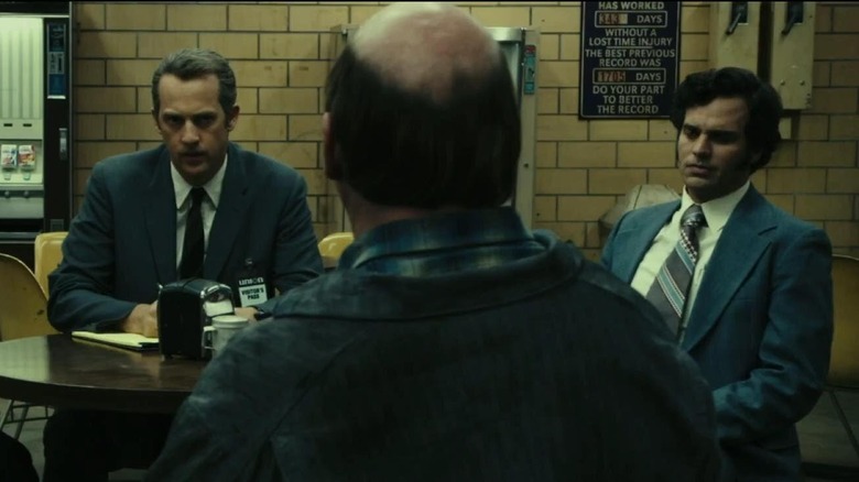 Anthony Edwards John Carroll Lynch and Mark Ruffalo in Zodiac