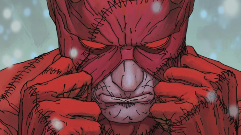Matt Murdock zet zijn Daredevil-masker op in Daredevil: Cold Day in Hell