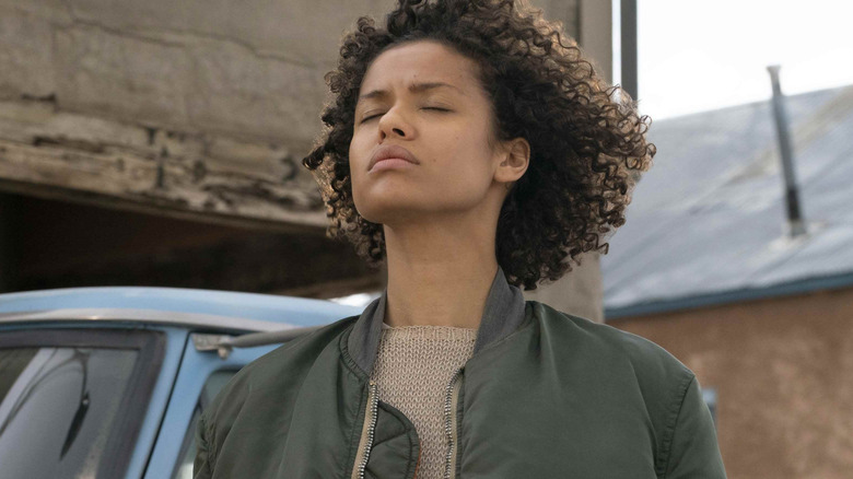 Ruth closing her eyes intently in Fast Color