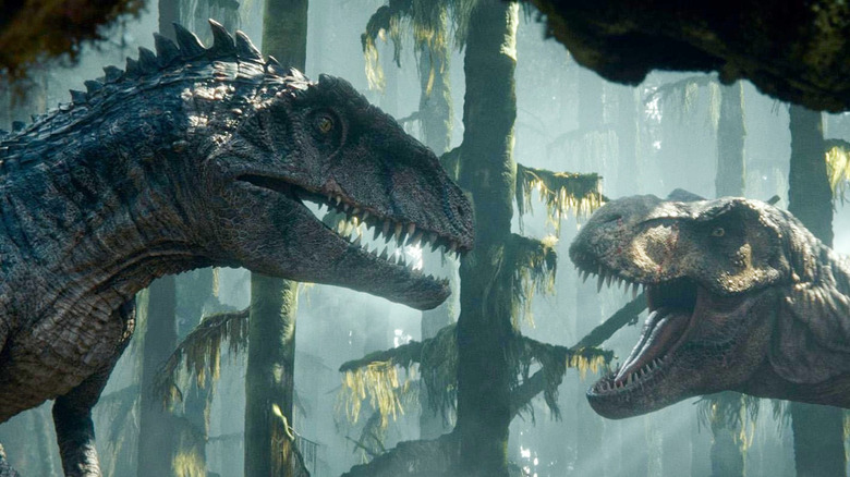 Jurassic World Dominion Giganotosaurus and T-rex 