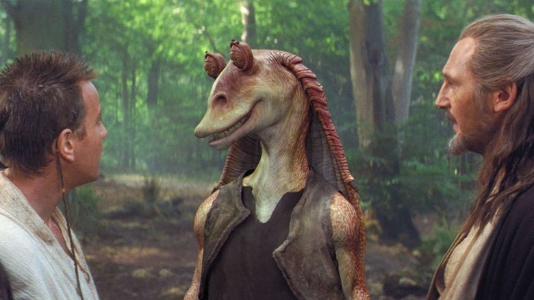 Obi-Wan, Jar Jar, and Qui-Gon