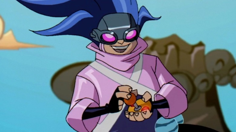 Toymaker holding a device in The Batman (2004)