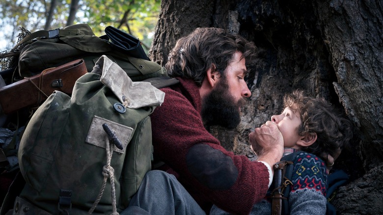 John Krasinski and Noah Jupe in A Quiet Place