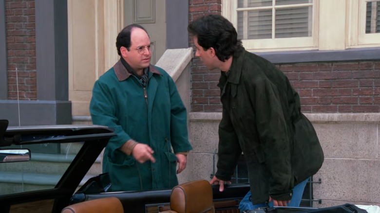 Jerry Sinfield and George Costanza are arguing abroad in Sinfield