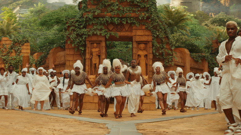 T'Challa funeral in Black Panther: Wakanda Forever