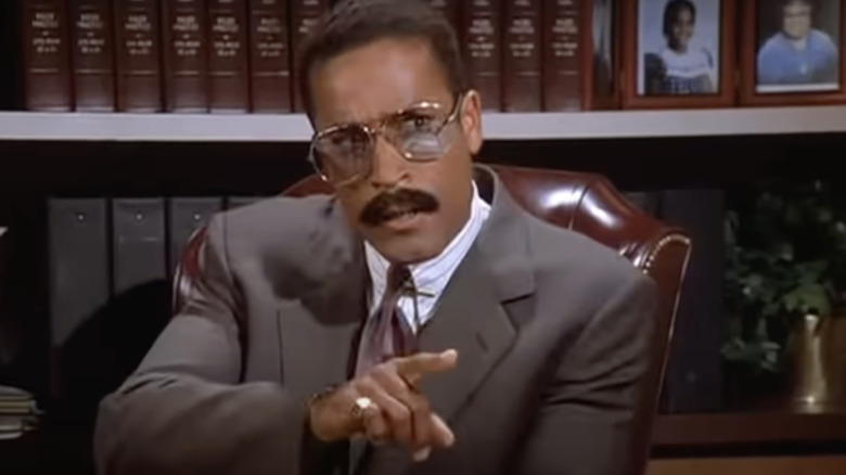 Jackie Chiles (Phil Morris) giving legal advice in Seinfeld