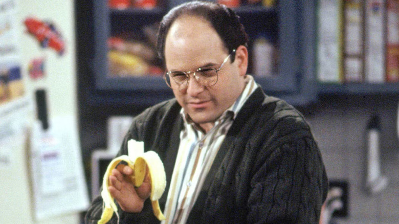 George eating a banana on Seinfeld