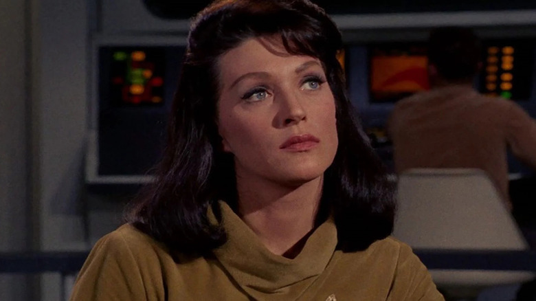 Majel Barrett as Number One in the pilot of Star Trek