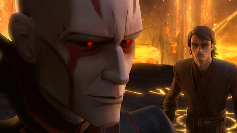 The Son introducing the Dark Side to Anakin in Star Wars: The Clone Wars