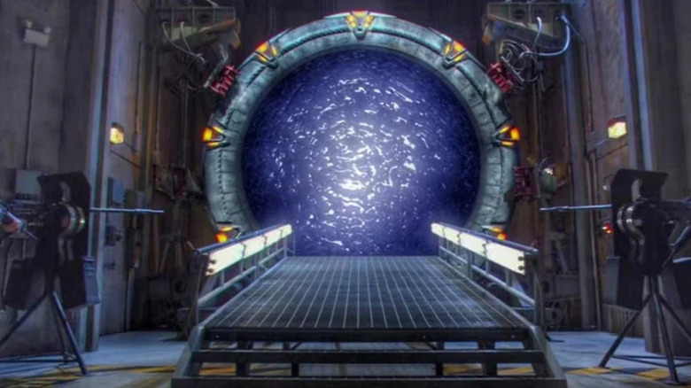The stargate lit up in Stargate SG-1