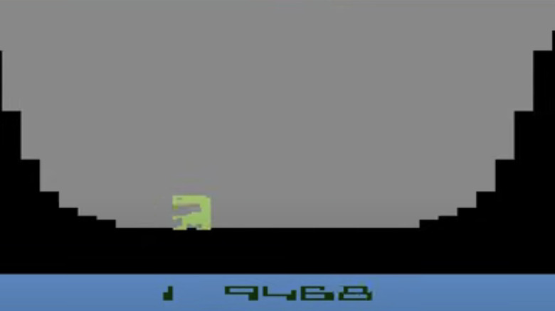 ET is seen in a canyon in the video game ET the Extra-Terrestrial