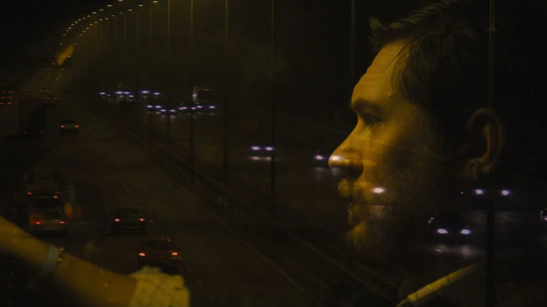 Ivan Locke superimposed over the highway in locke