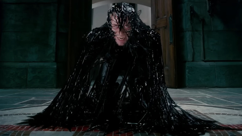 Topher Grace as Eddie Brock being taken over by the Venom symbiote in Spider-Man 3