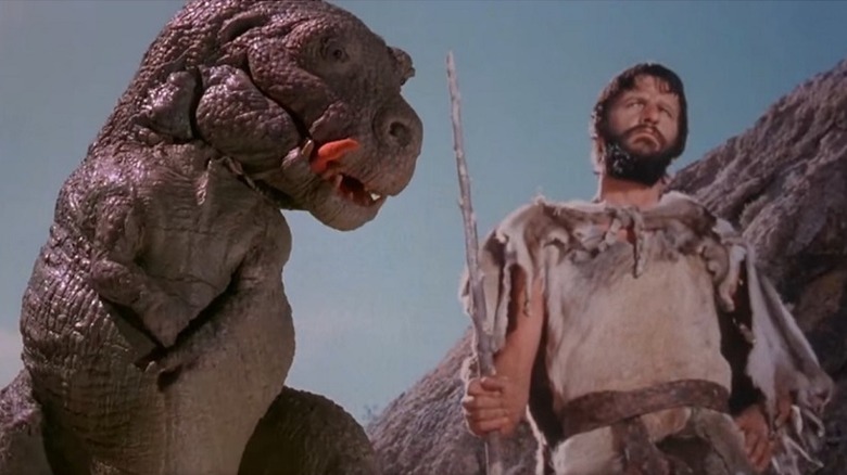 Ringo Starr as Atouk has a T-Rex buddy in Caveman