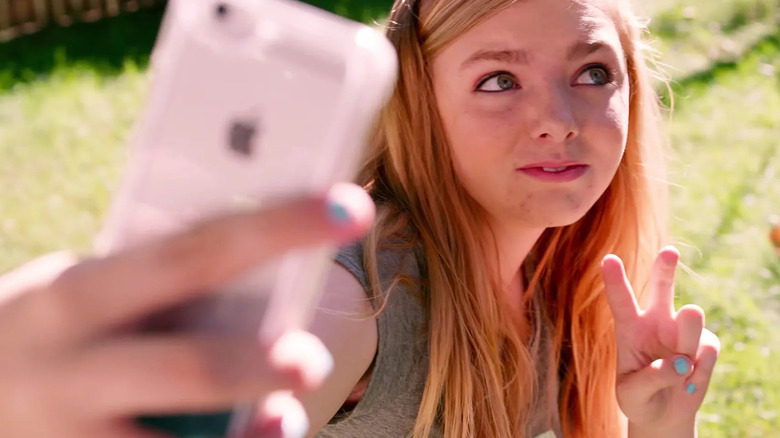 Kayla taking a selfie in Eighth Grade
