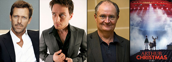 Arthur Christmas Voice Cast: Hugh Laurie, James McAvoy and Jim Broadbent