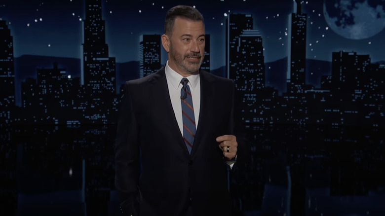 Jimmy Kimmel delivering a monologue on Jimmy Kimmel Live!