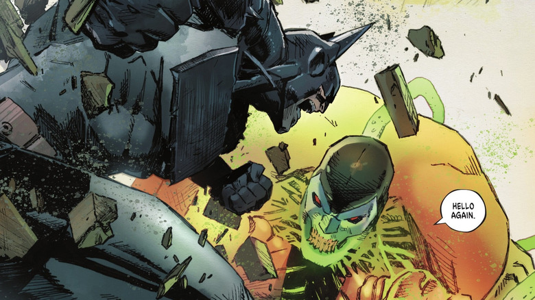 Absolute Batman #11 - Batman leaping at Bane