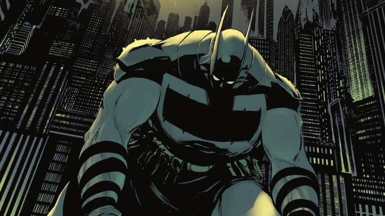 Absolute Batman #5 - Batman standing underneath the light of the Batsignal