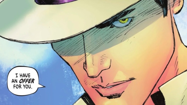 Absolute Batman #11 - the Joker in human form making an offer to Bane