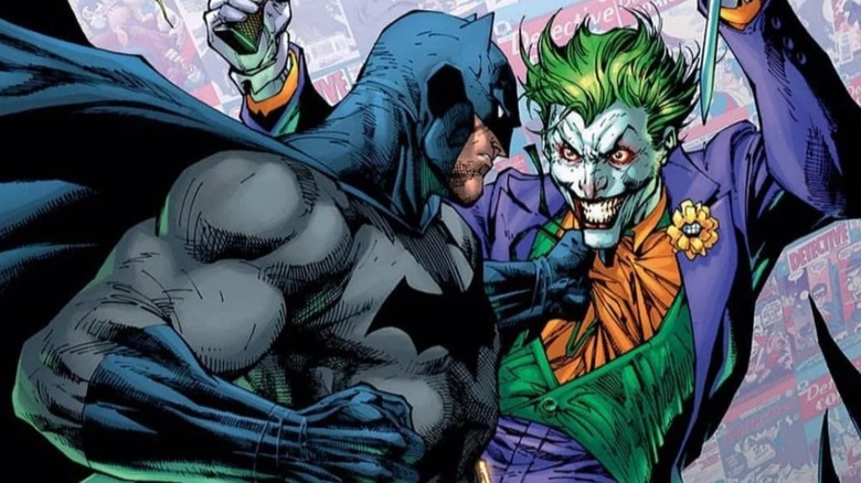 Batman vs the Joker drawn by Jim Lee