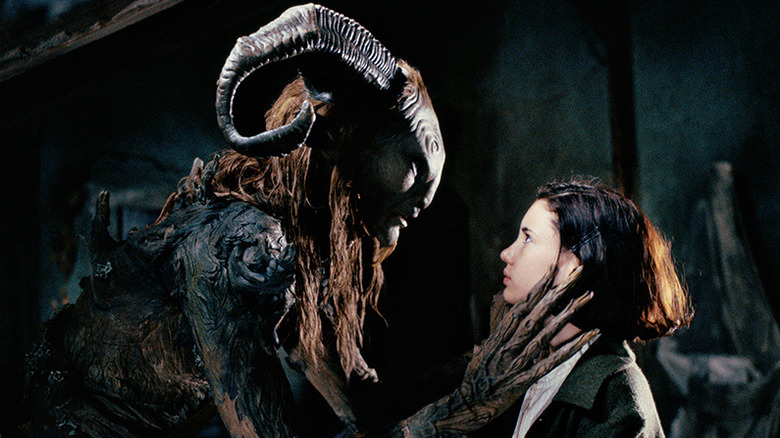 The Faun (Doug Jones) and Ofelia (﻿Ivana Baquero) in Pan's Labyrinth (2006)