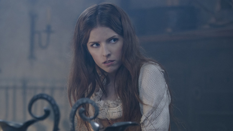 Anna Kendrick as Cinderella looking off to the side in Into the Woods