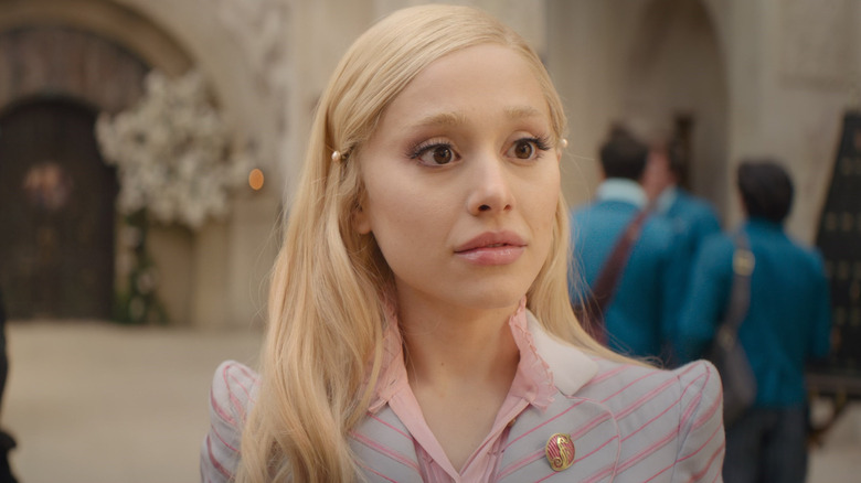 Ariana Grande as Galinda in the courtyard of Shiz University in Wicked