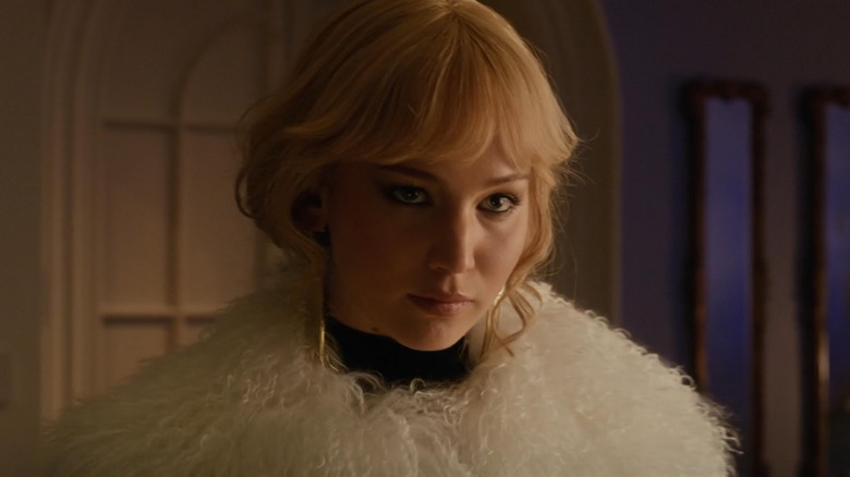 Jennifer Lawrence as Mystique in a human form in X-Men Days of Future Past