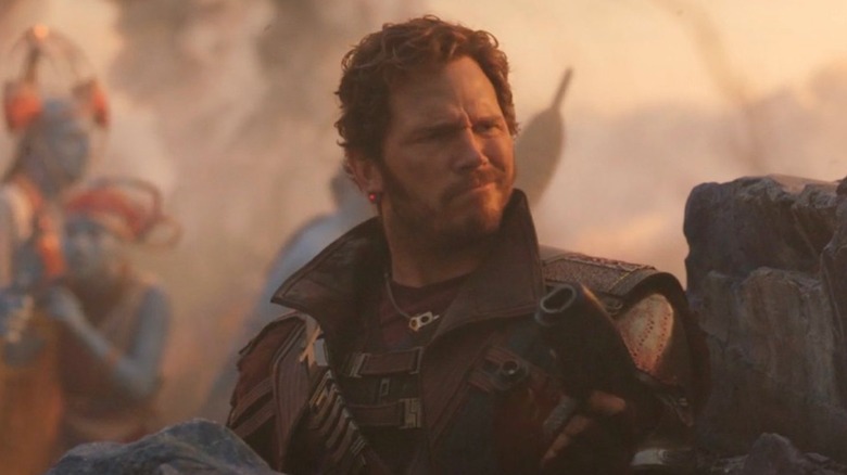 Star-Lord holding a blaster