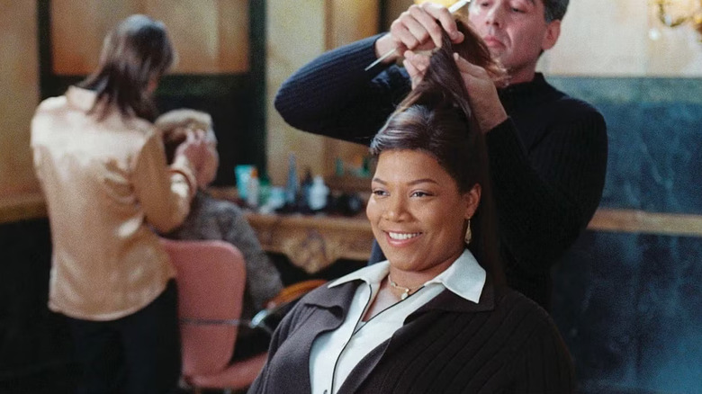 Queen Latifah as Georgia Byrd in Last Holiday, getting her hair done